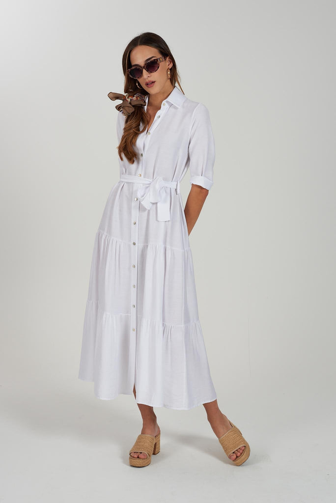 YES ZEE ABITO DONNA CHEMISIER CON CINTURA