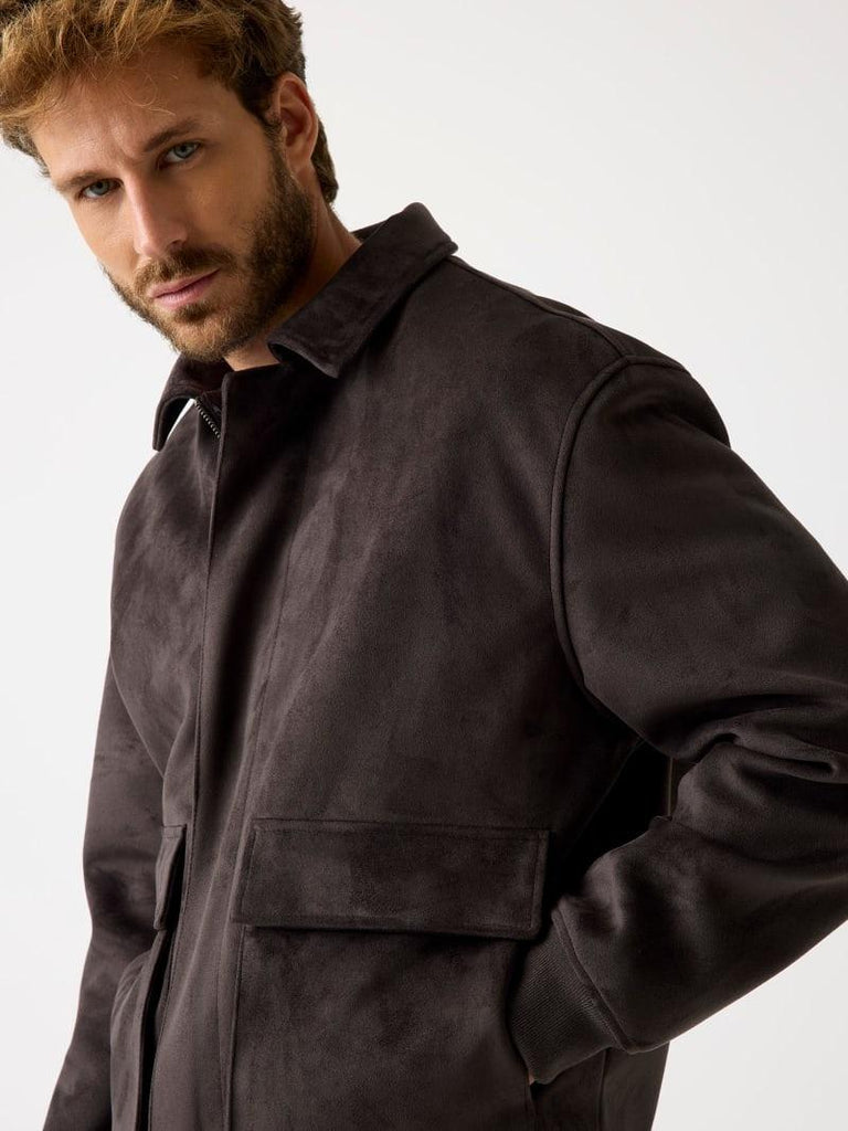 GUESS RYAN FAUX SUEDE JACKET