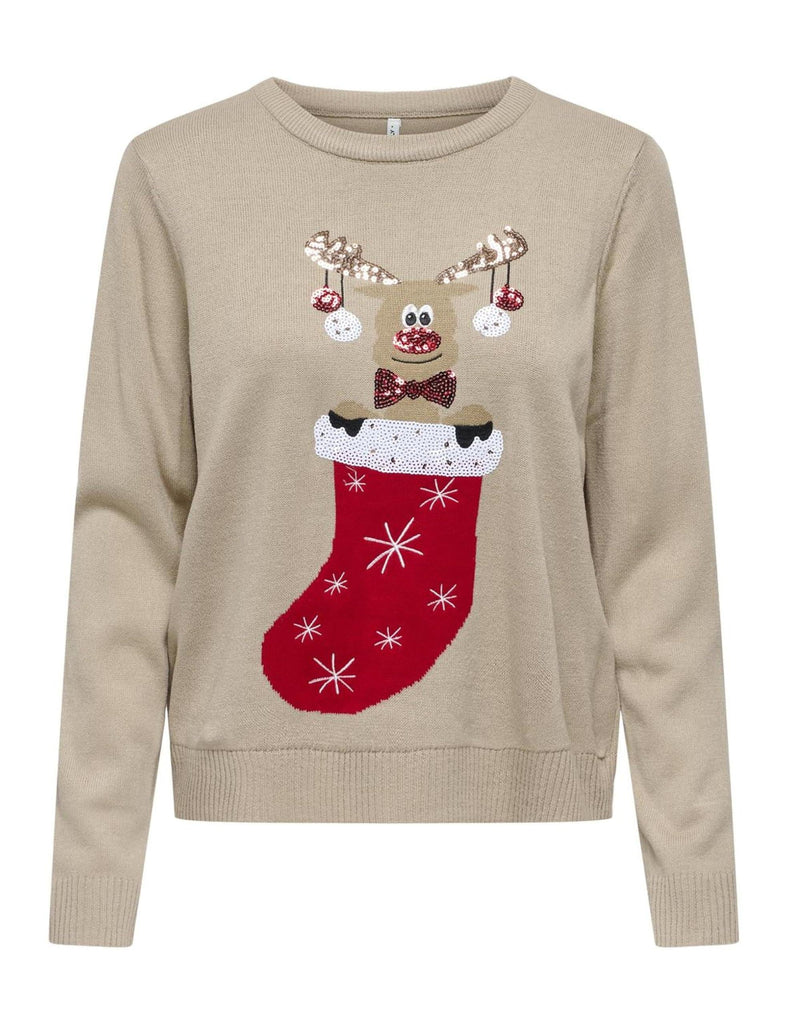 ONLY ONLXMAS SHINE LS ONECK KNT