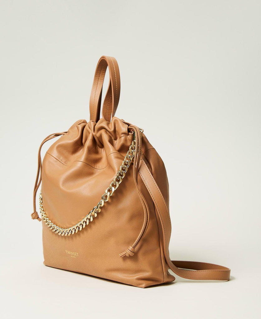 TWINSET TOTE MEDIA IN PELLE