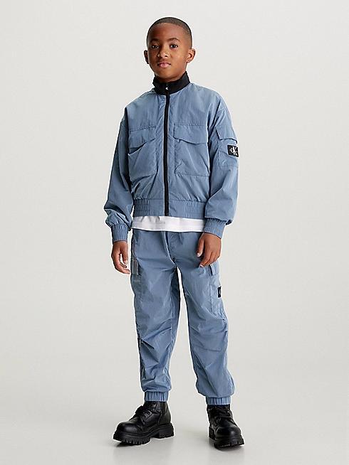 CALVIN KLEIN JEANS STRUCTURED NYLON ZIPPED BOMBER