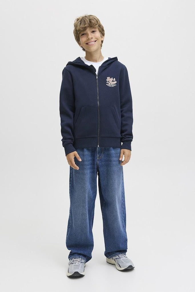 JACK JONES KIDS JJELOGO SWEAT ZIPHOOD 2COL NOOS JNR