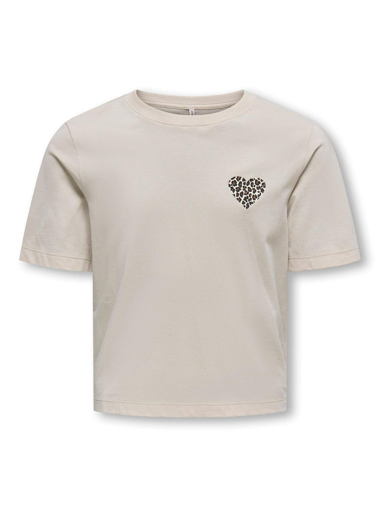 ONLY KIDS KOGREX LEO HEART S/S TOP JRS NOOS