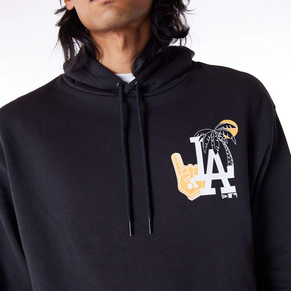 NEW ERA MLB FOOD GRPHC OS HOODIE LOSDOD  BLKWHI