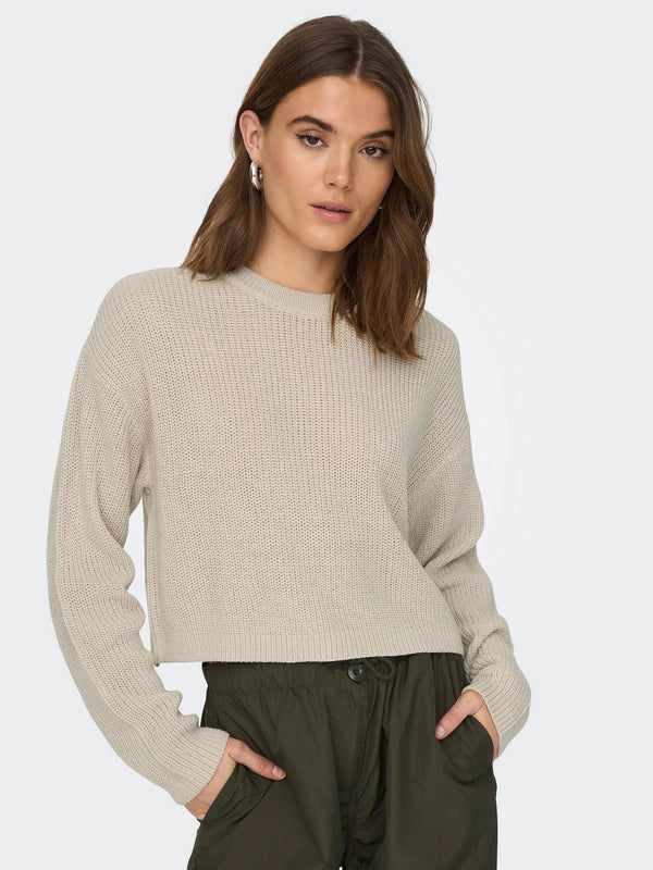 ONLY ONLMALAVI L/S CROPPED PULLOVER KNT NOOS