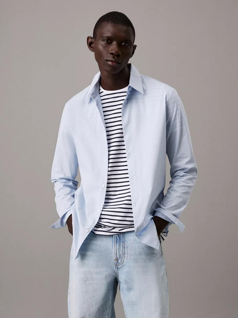 CALVIN KLEIN LS SOLID STRETCH SLI