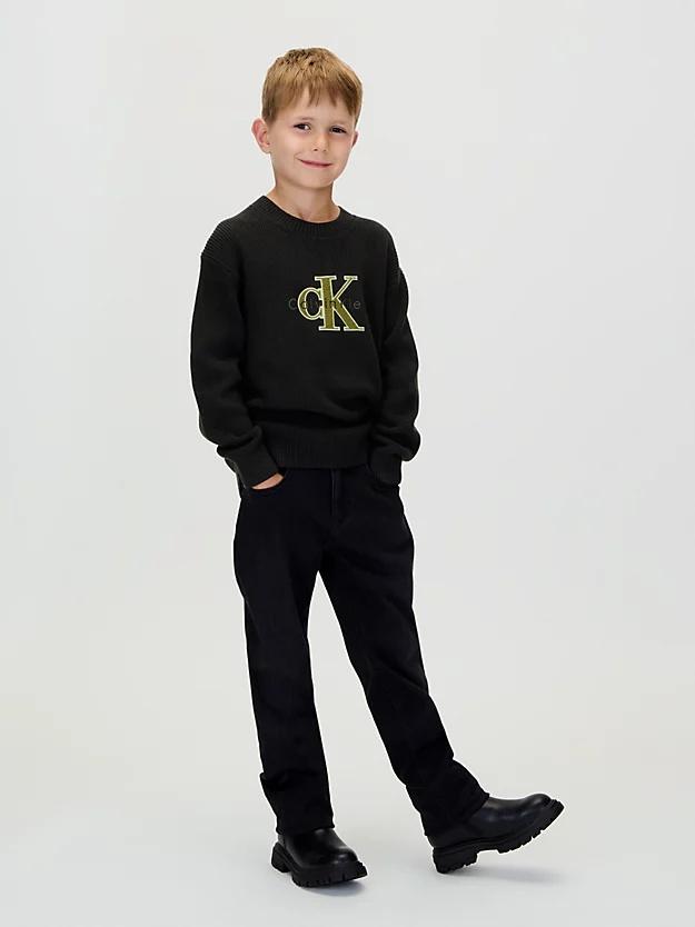 CALVIN KLEIN JEANS TOWELLING CK STITCH SWEATER