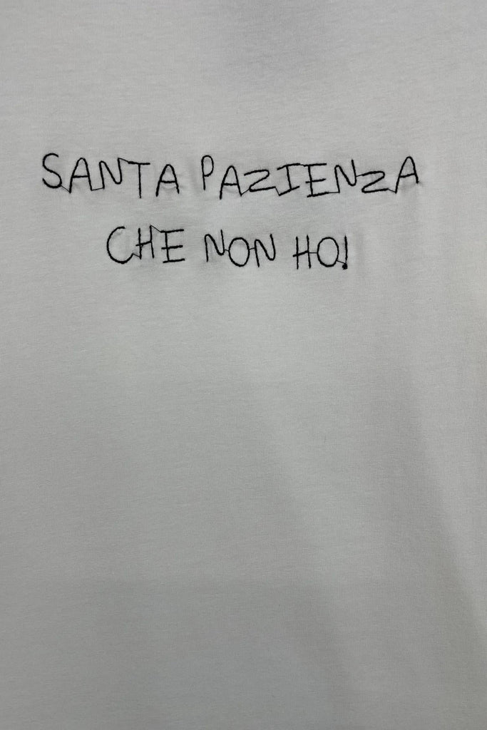 LOVEme T-shirt con scritta ricamata 