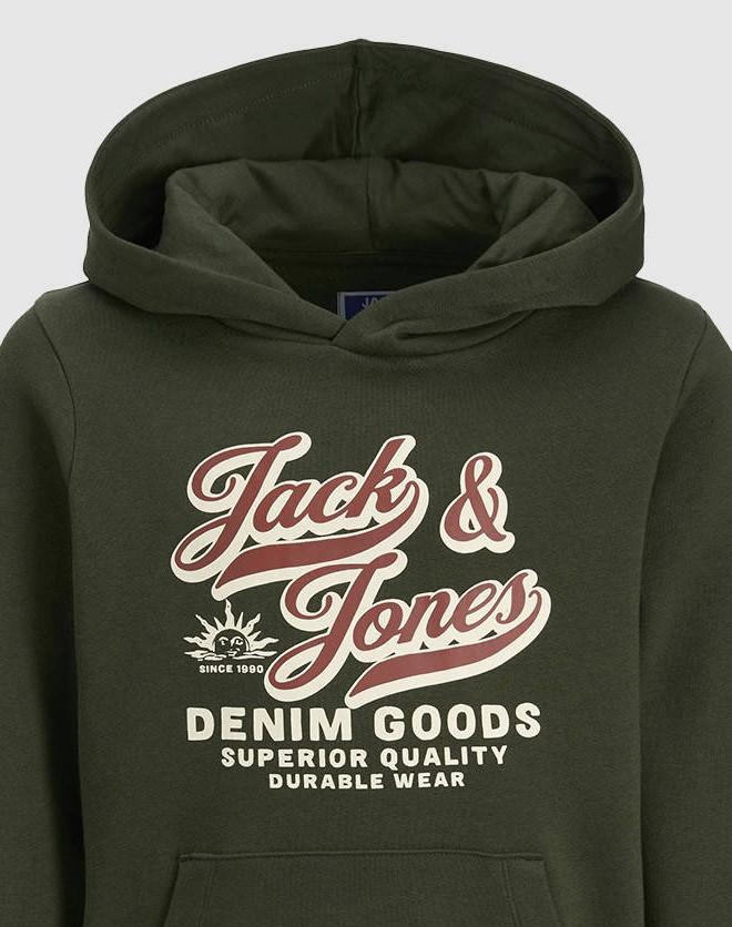 JACK JONES KIDS JJELOGO SWEAT HOOD 2 COL 25/26 NOOS JNR