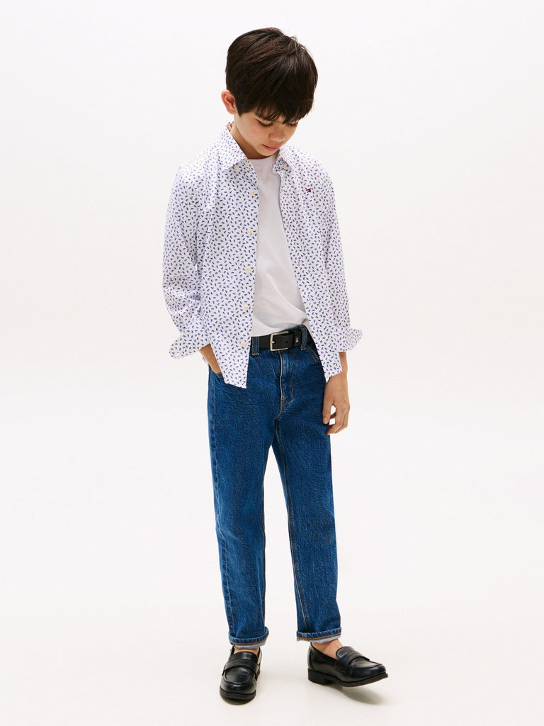 TOMMY HILFIGER ALL OVER MINI PRINT SHIRT LS