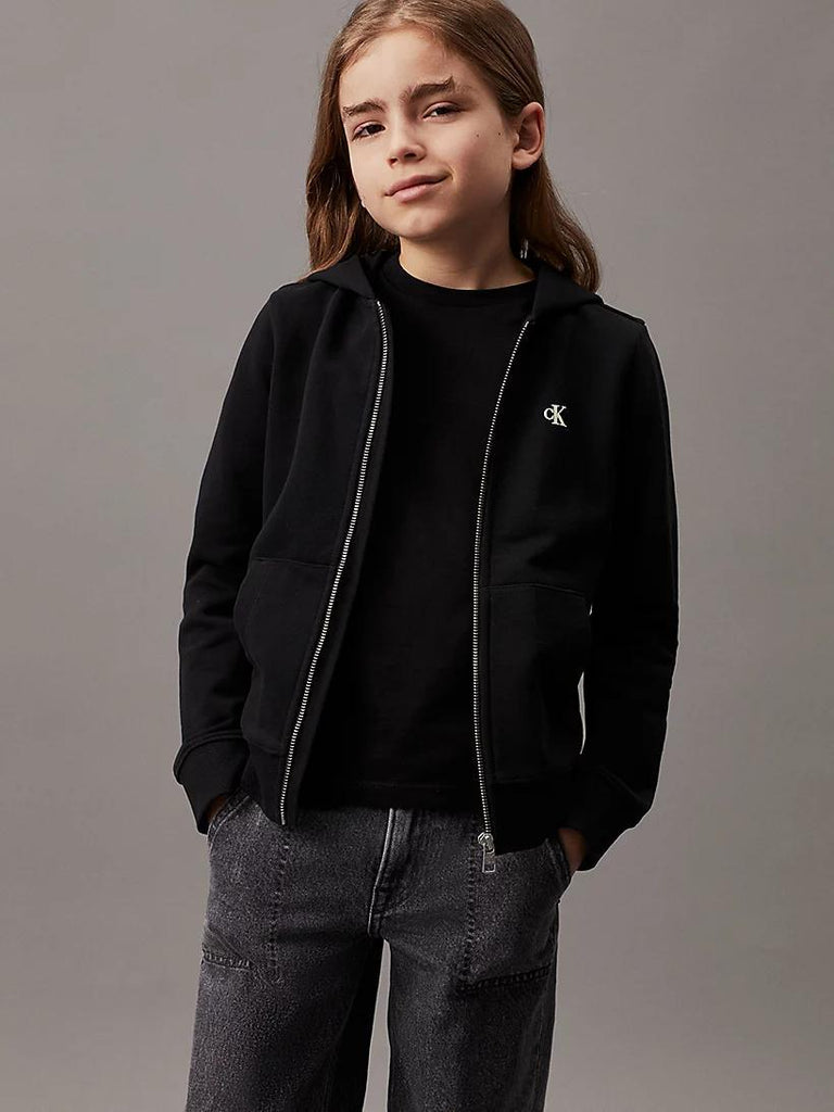 CALVIN KLEIN JEANS MINI HERO FLOCK ZIP-THROUGH