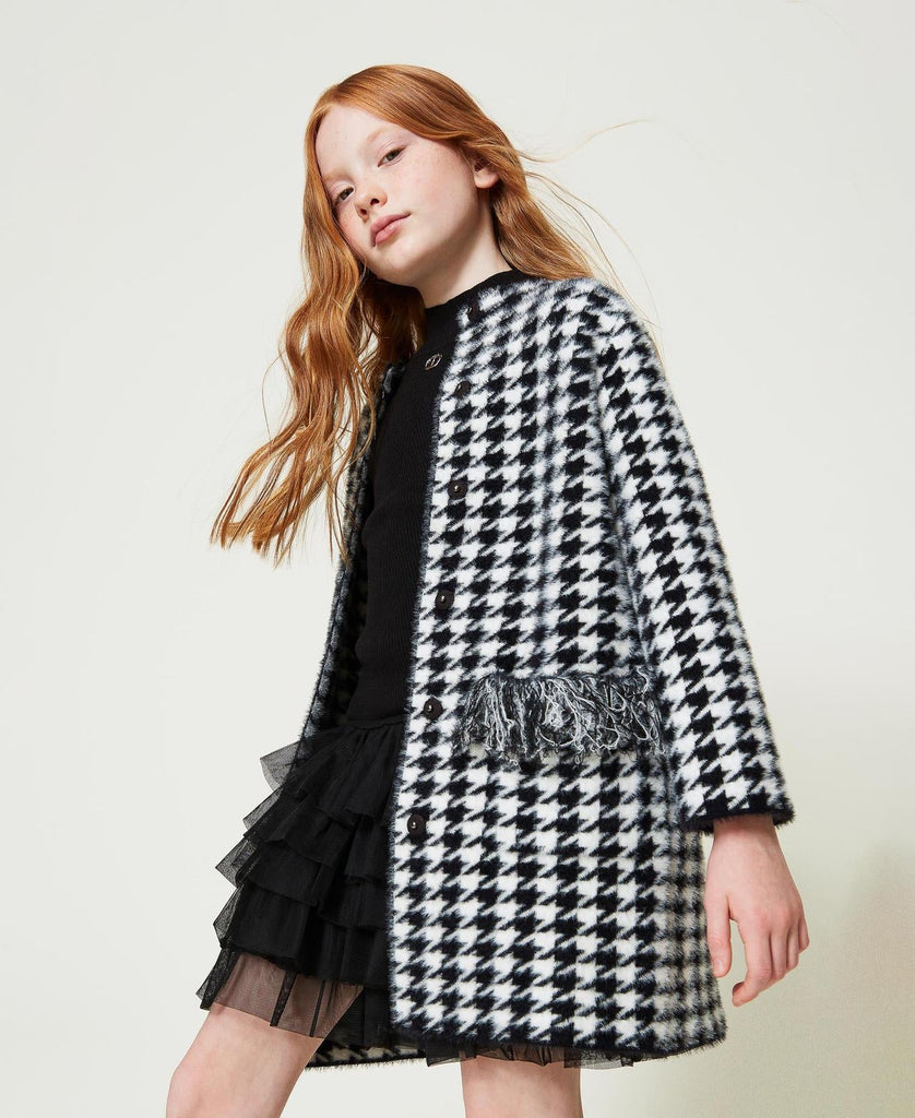 TWINSET CAPPOTTO CORTO IN MAGLIA