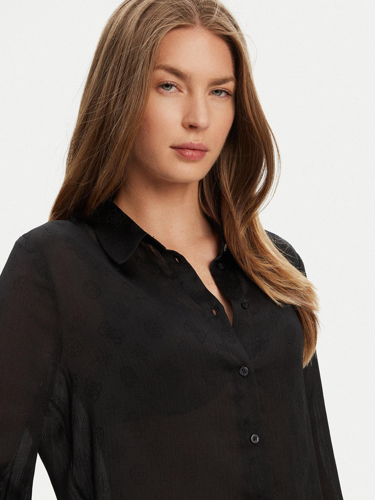 GUESS LS MARTHE LOGO SHIRT