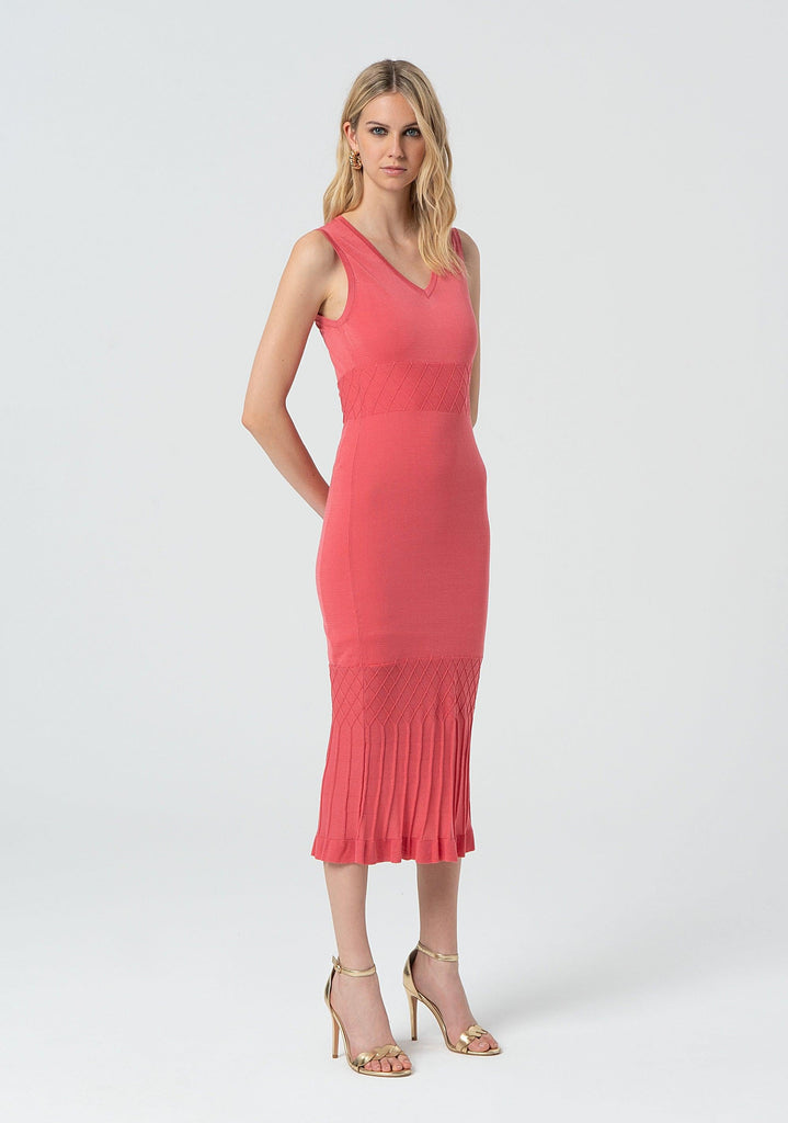 FRACOMINA KNITTED DRESS CORAL
