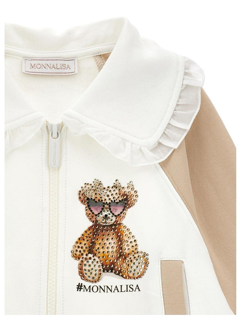 MONNALISA FELPA BICOLORE CON COLLET