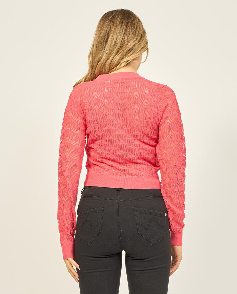 YES ZEE MAGLIA DONNA CARDIGAN SCOLLO A V