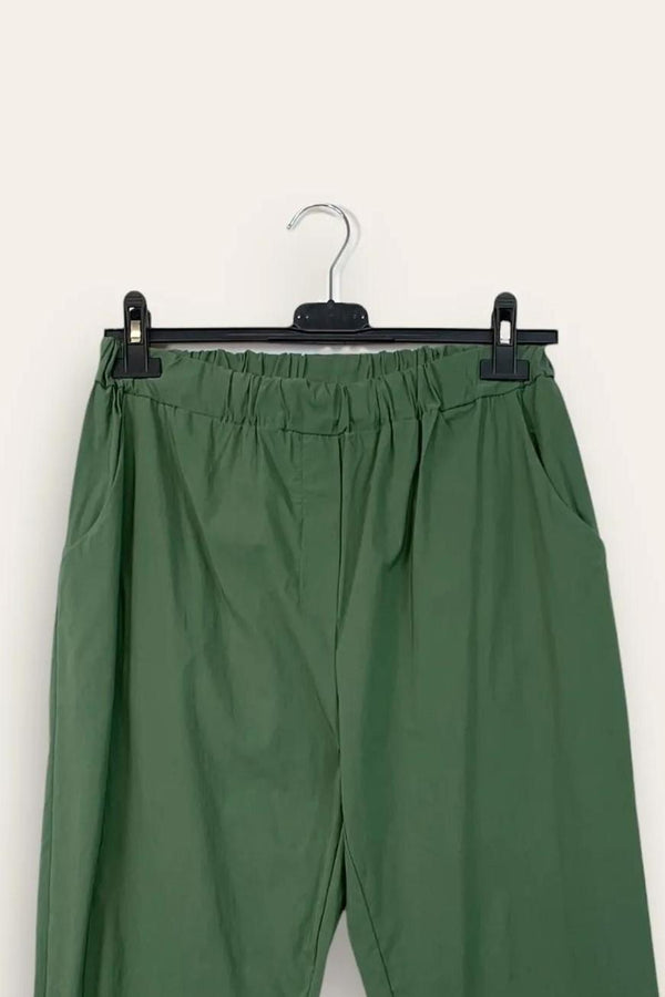 LOVEme Pantalone a sigaretta con elastico in vita
