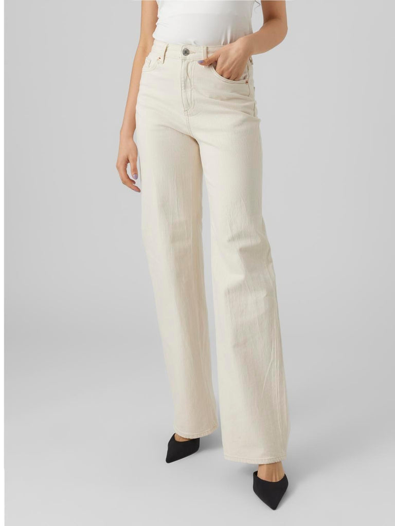 VERO MODA VMTESSA HR WIDE JEANS ECRU GA