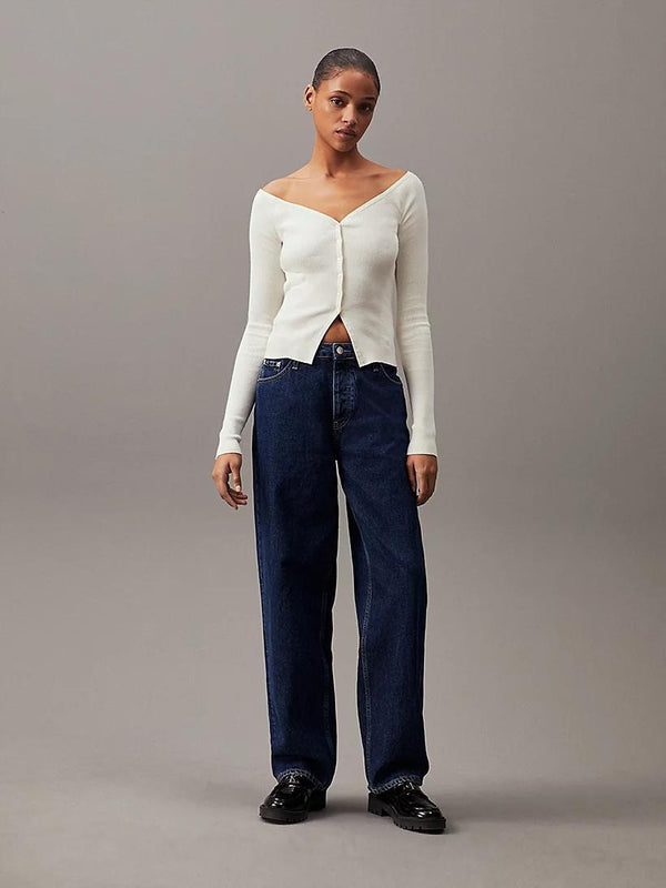 CALVIN KLEIN JEANS BUTTON SWEATER CARDI