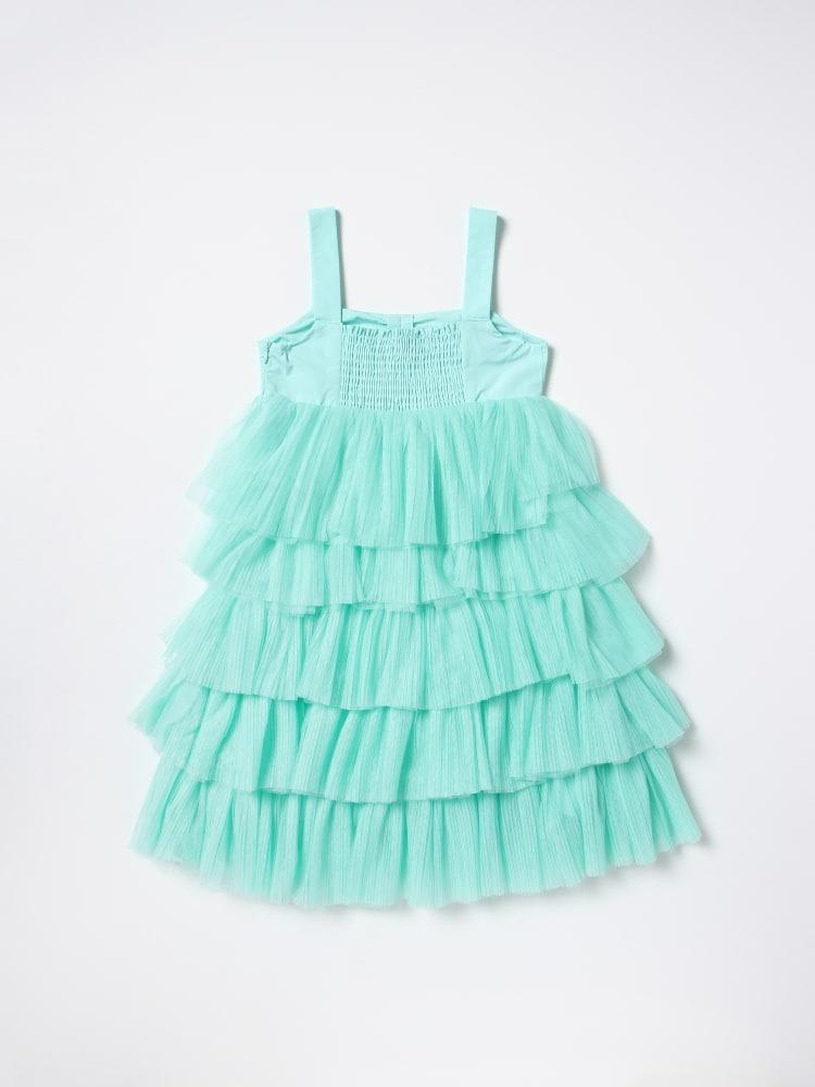 TWINSET ABITO CORTO A BALZE IN TULLE CON CORPINO IN TAF