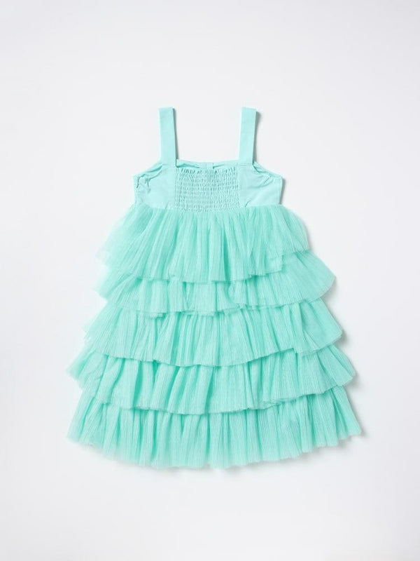 TWINSET ABITO CORTO A BALZE IN TULLE CON CORPINO IN TAF