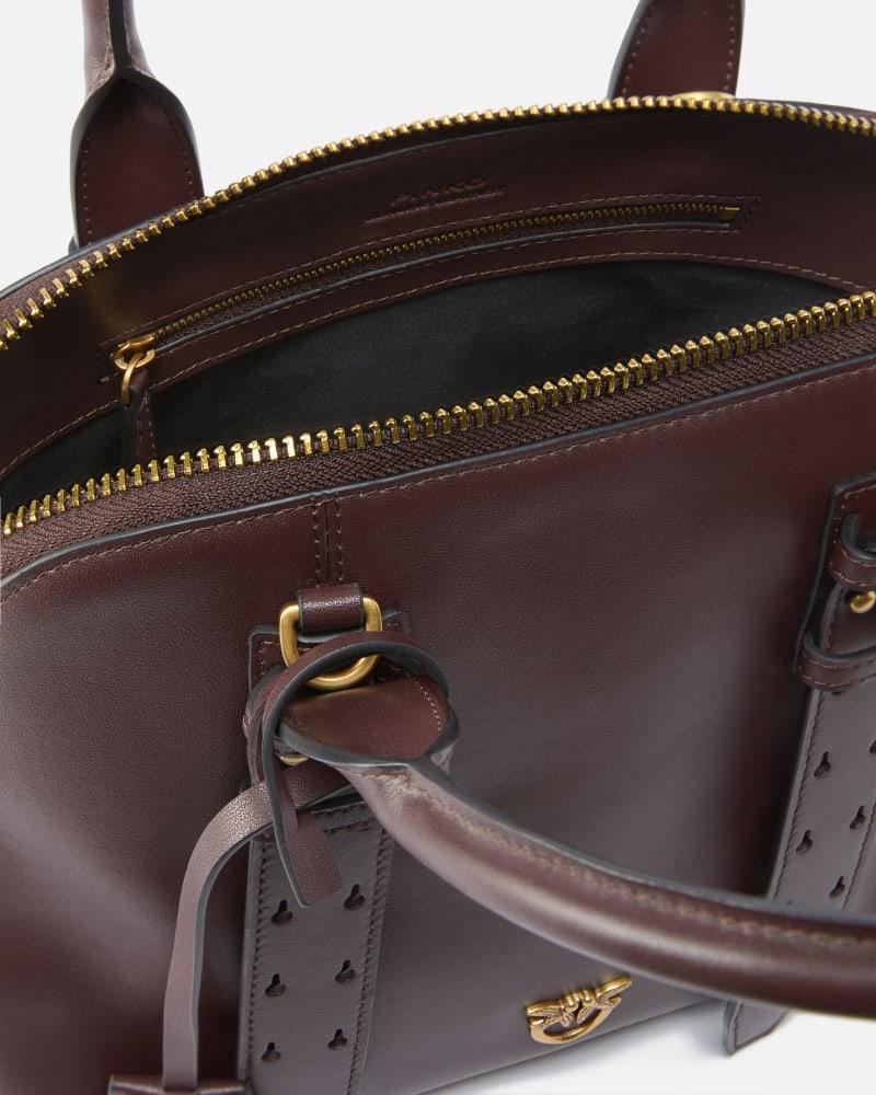 PINKO BOWLING BAG MEDIUM VITELLO MOR