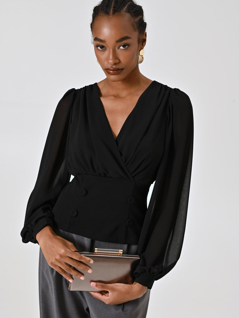 RINASCIMENTO FSTYLE AI9065-B BLUSA SFIANCATA