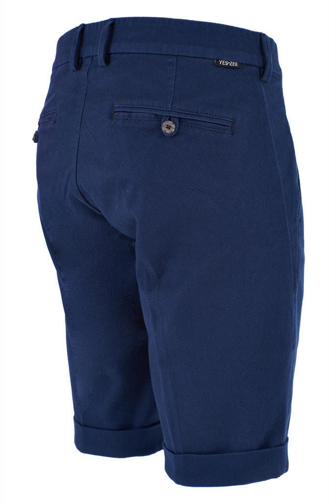 YES ZEE BERMUDA UOMO CHINOS CON PINCES E RISVOLTO