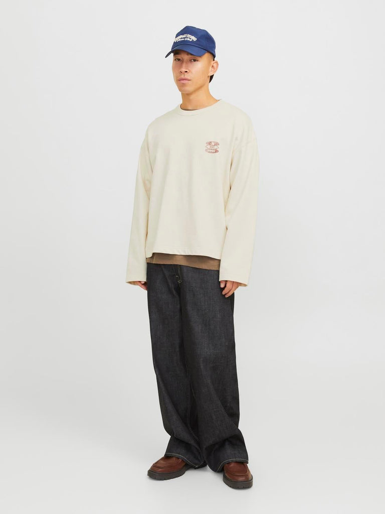 JACK AND JONES JORRETIRO BACK SWEAT CREW NECK SE25