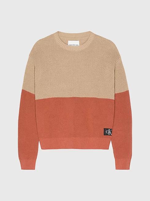CALVIN KLEIN JEANS COLOR BLOCK SWEATER