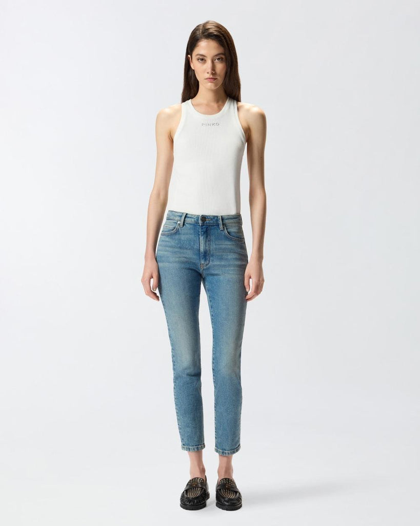 PINKO SABRINA SKINNY STRETCH BLUE DE