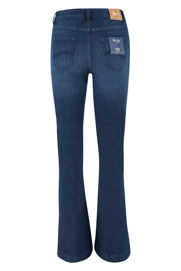 YES ZEE JEANS DONNA TIPO 5 TASCHE, FLARE