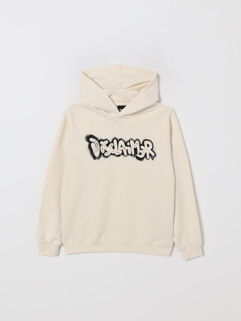 DISCLAIMER MAGLIA BIMBO IN FELPA CON CAPPUCCIO