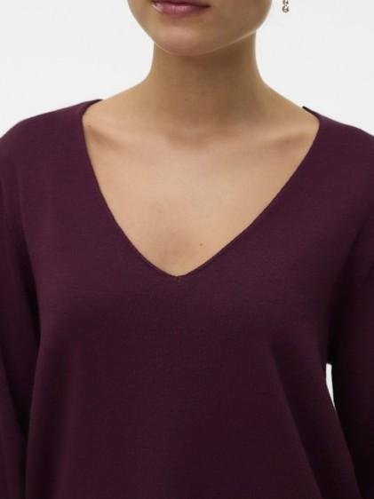 VERO MODA VMSILJE LS V-NECK PULLOVER GA NOOS