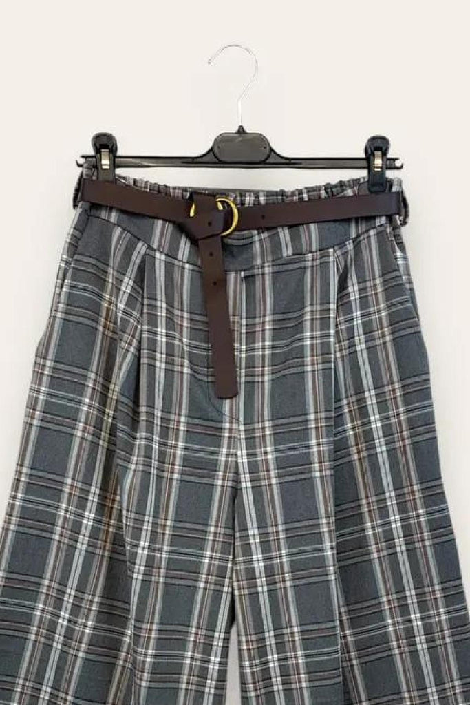 LOVEme Bermuda tartan sotto ginocchio  con elastico retro vita