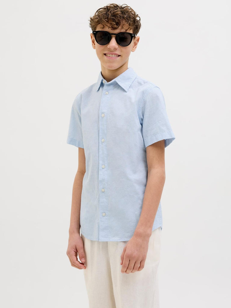 JACK JONES KIDS JJBREEZE LINEN BLEND SHIRT SS SN JNR