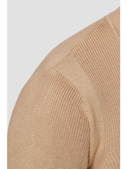 GUESS YAEL LS CN RIBBED EMBROIDERED