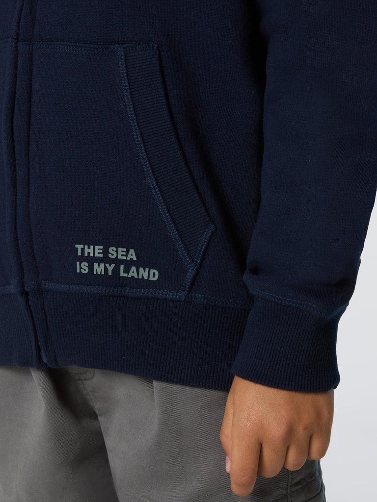 NORTH SAILS HOODED FULL  ZIP SWEATSHIRT W/GRAPHIC