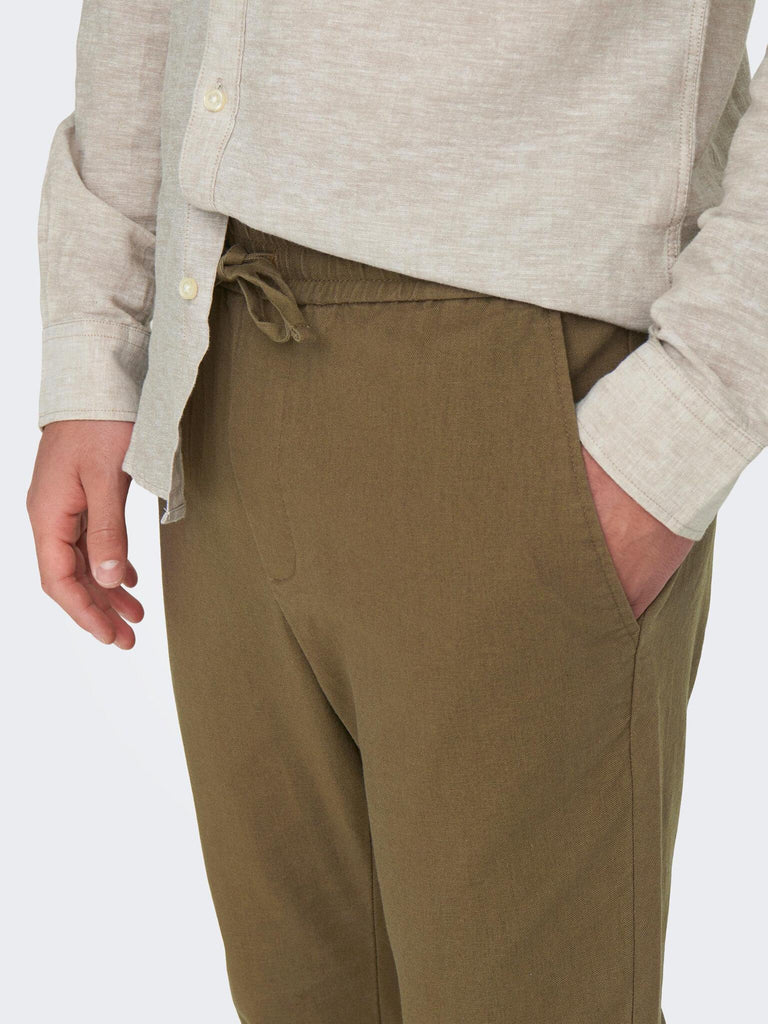 ONLY&SONS ONSLINUS CROP 0007 COT LIN PNT NOOS