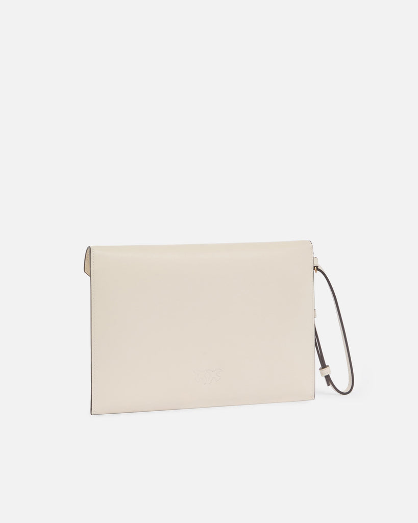 PINKO FLAT PURSE HANDLE VITELLO SETA