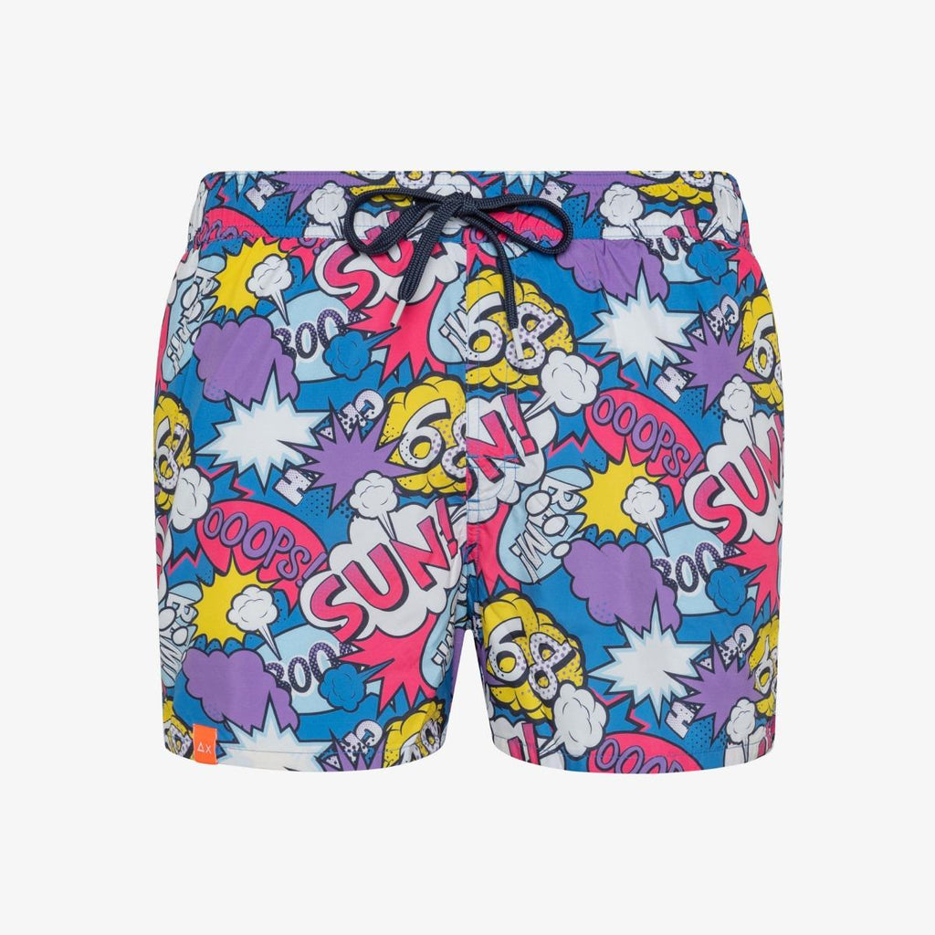 SUN68 SWIM PANT PLANET & POP