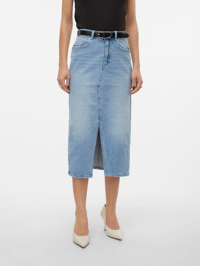 VERO MODA VMVERI HR CALF DENIM SKIRT GA MIX NOOS