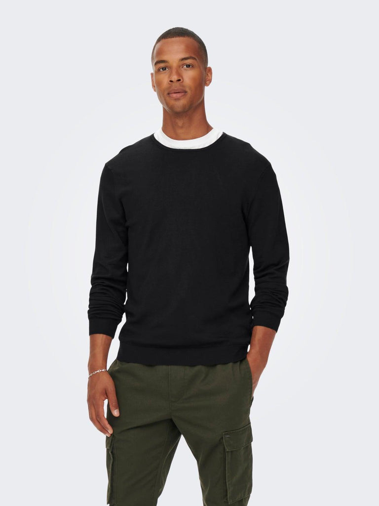 ONLY&SONS ONSWYLER LIFE REG 14 LS CREW KNIT NOOS