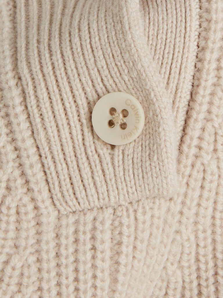 CALVIN KLEIN RECYCLED WOOL BUTTON