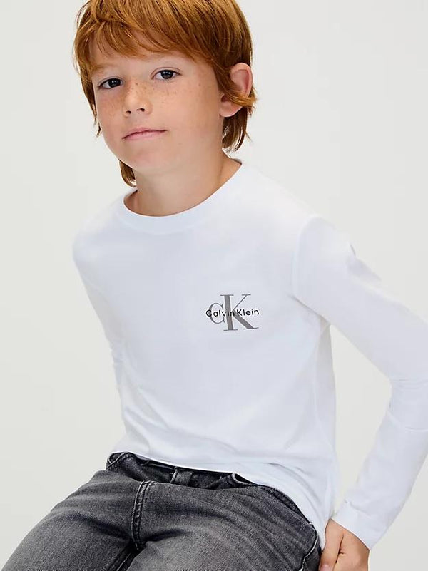 CALVIN KLEIN CHEST MONOLOGO LS T-SHIRT