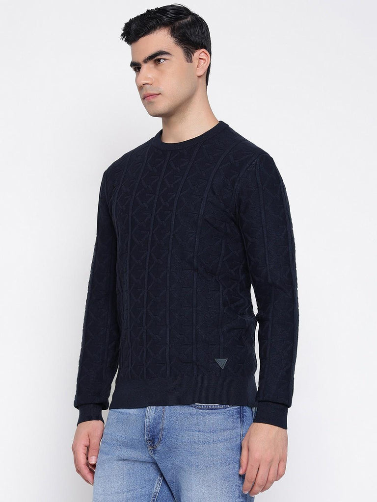 GUESS HERON CN LS MONOGRAM SWEATER