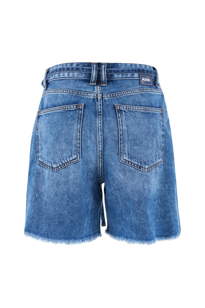 YES ZEE SHORTS JEANS DONNA 5 TASCHE CON PINCES