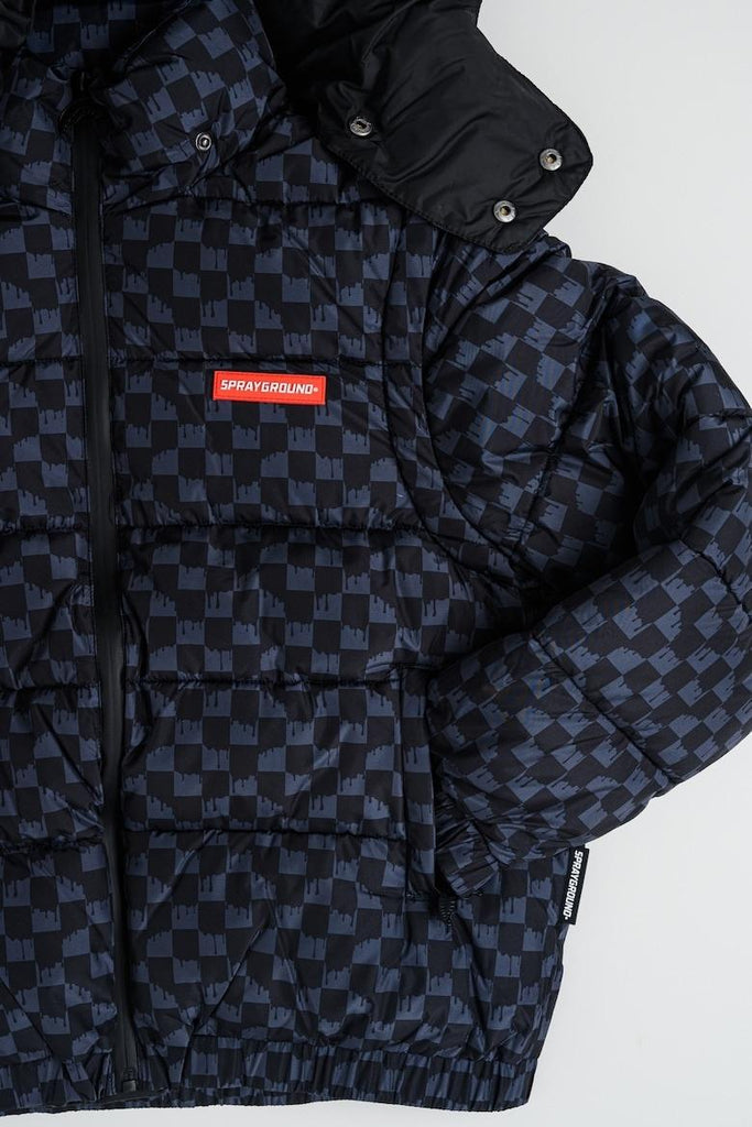 SPRAYGROUND DRIP CHECK DETACH SLEEVE DOWN JKT J