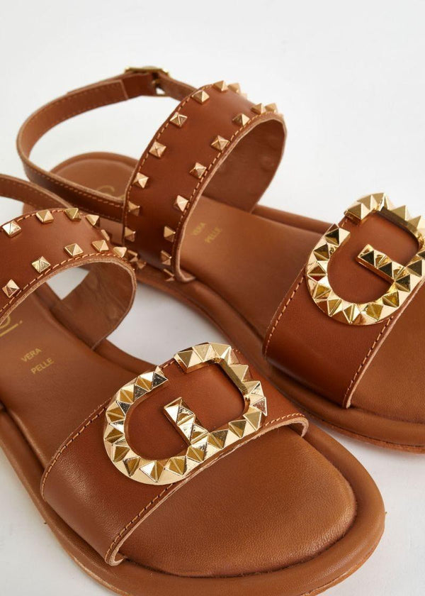 GAUDI SANDALO FLAT BICE LEATHER