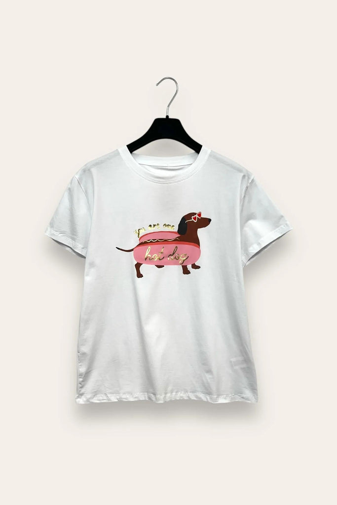 LOVEme T-shirt con bassotto 